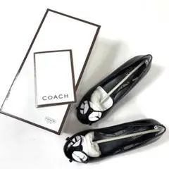 LA4697 箱付き coach コーチ エナメルパンプス ブラック 6