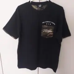 IL'S ブラック Tシャツ Mサイズ カモフラージュポケット付き