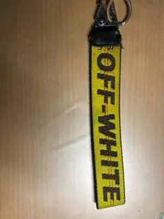 OFF-WHITE ナイロンキーホルダー イエロー