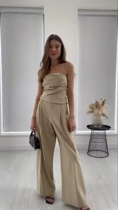 ZARA ビスチェ　ベージュ XS