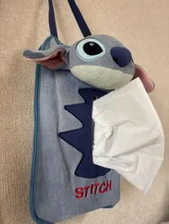 【美品】ディズニー スティッチ ティッシュケース ぬいぐるみ風 カバー