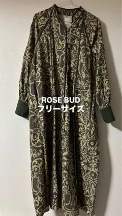 ROSE BUD 花柄ロングワンピース フリーサイズ