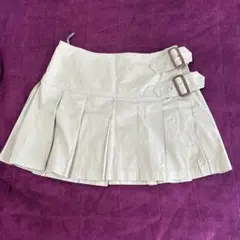 BURBERRY ベージュ プリーツスカート ベルト付き