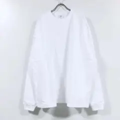 新品 5.6オンス ビッグシルエット 長袖 Tシャツ 無地 メンズ ホワイト L