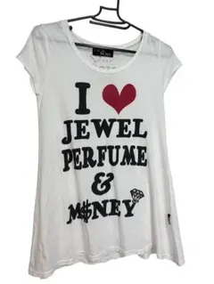 CECIL McBEE Tシャツ　半袖　白　ロゴ　美品　M