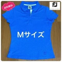 FOOTJOY　フットジョイ　Ｍサイズ　ポロシャツ　レディース　ブルー　ドット