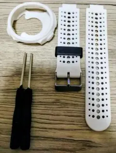 Garmin foreathlete 235J　交換用バンド　カバー　セット　白