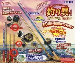 本当に釣れる！？ ダイキャスト製 ミニミニ釣り具マスコット8 3種セット