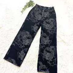 【美品】y2k archive black dragon denim pants