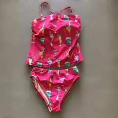 カクテル柄 ピンク セパレート水着 9M