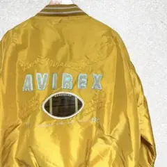 90s AVIREX VARSITY ワッペン 刺繍 レザーパッチ スタジャン