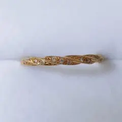 AHKAH アーカー ダイヤモンド ヘリクタイトリング K18YG 0.05ct