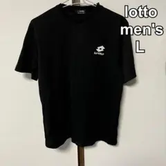 lotto ロット　メンズ　Tシャツ　半袖　サッカー　フットサル　スポーツ　黒L