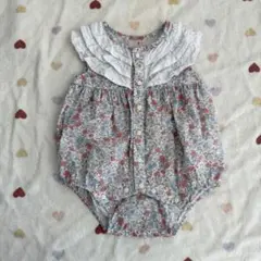 petitmain プティマイン ロンパース 小花柄 女の子 70cm