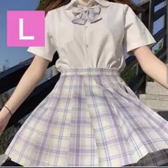 制服 プリーツスカート 女子高生 韓国 Lサイズ チェック柄 ミニスカート