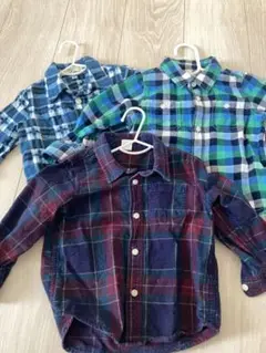 baby GAP LSP 長袖シャツ 18-24ヶ月 チェック柄 3枚セット
