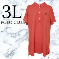 新品 POLOclub レディース 大きいサイズ 丈長め ポロシャツ 3L