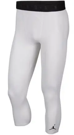 ジョーダン　タイツ ジョーダン ドライフィット 3/4 白　カリー