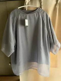 FREAK'S STORE オーガンジー×カットソー　重ねラグラン　半袖T