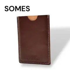 SOMES ソメス　パスケース　レザー　ブラウン　I768