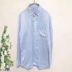 【高級】DURBAN　ダーバン　ヘリンボーン　レギュラーカラー長袖シャツ　光沢感