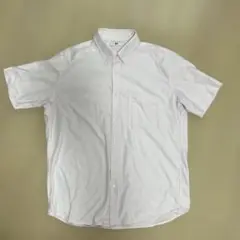 ユニクロ　ワイシャツ　半袖　ピンク　XL メンズ