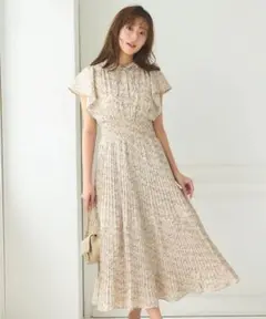 【美品】　Feroux フェルゥ ウエストシャーリングデシン ワンピース