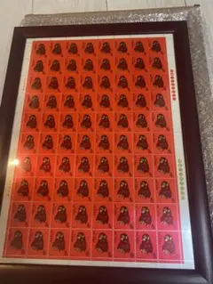 すぐ発送❗️中国切手 中国郵政発行 赤猿 80年猿切手 絶版豪華純銀 記念発行