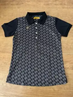 レザレクション Resurrection ポロシャツ 半袖 黒 幾何学模様