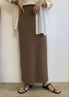 BLATE シンプル美ラインニットタイトスカート