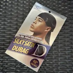 ドゥーラグ　ブラック　ロングテール　USA BRAND 高級サテン ターバン