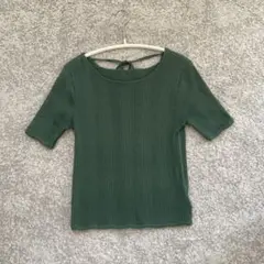 cohinaリブニット　半袖
