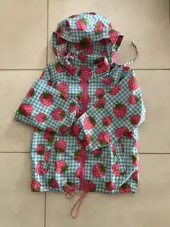 orange bon bon ベビーレインコート 110cm いちご柄