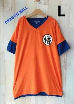 最終価格❗DRAGON BALL Z Vネック 悟マーク Tシャツ L 孫悟空