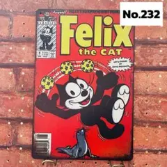 フィリックス Felix CAT《232》ブリキ 看板 レトロ風 ☻