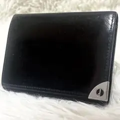 dunhill 名刺入れ カードケース　カード入れ　光沢ブラック　レザー
