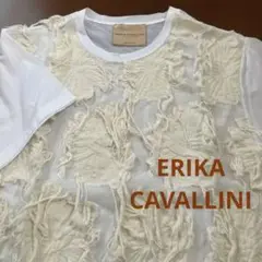 ERIKA CAVALLINI イタリア製 フリンジTシャツ