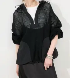SLOBE IENA☆メッシュアノラック☆ブラック☆美品