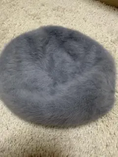 グレー ファーベレー帽
