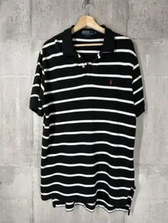 Polo Ralph Laurenラルフローレン　ポロシャツ黒白ストライプ