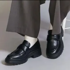 【大幅値下げ 美品】BEAUTY&YOUTH レザーライクローファー 晴雨兼用