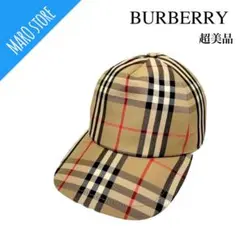 【超美品】BURBERRY ロゴアップリケ ヴィンテージチェック キャップ/帽子