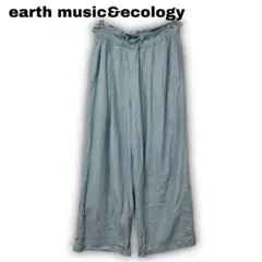 1539★ 【earth】F　アース　パンツ　水色系　ウェストゴム　涼しい　ラク