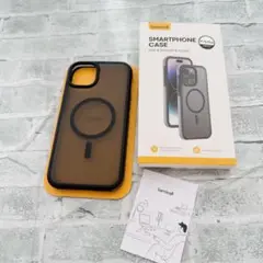 ソ　iPhone 15 Plus ケース ブラック Magsafe マット
