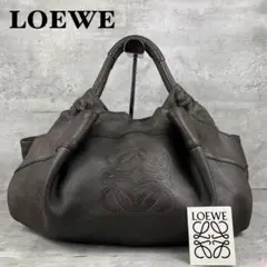 美品 ロエベ ナッパアイレ ハンドバッグ トートバッグ レザー ブラウン