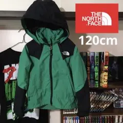 【美品】ノースフェイス マウンテンジャケット キッズ 120cm グリーン