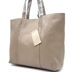 未使用タグ付✨carcru カルクル レザー トートバッグ グレージュ A4◎