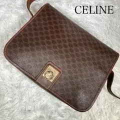 CELINE セリーヌ マガダム ガンチーニ 金具 フラップ ブラウン