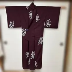 ボーダー　散りばめ　着物　2381