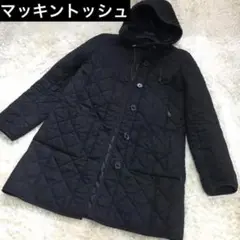 【極美品】マッキントッシュ キルティング ロングコート Aライン 36 黒